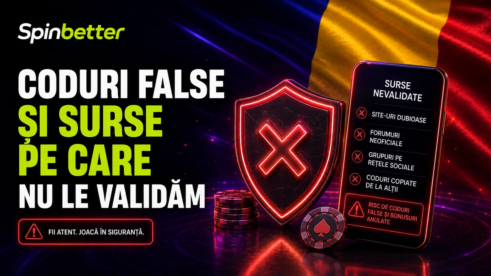 coduri promoționale false și surse pe care nu le validăm