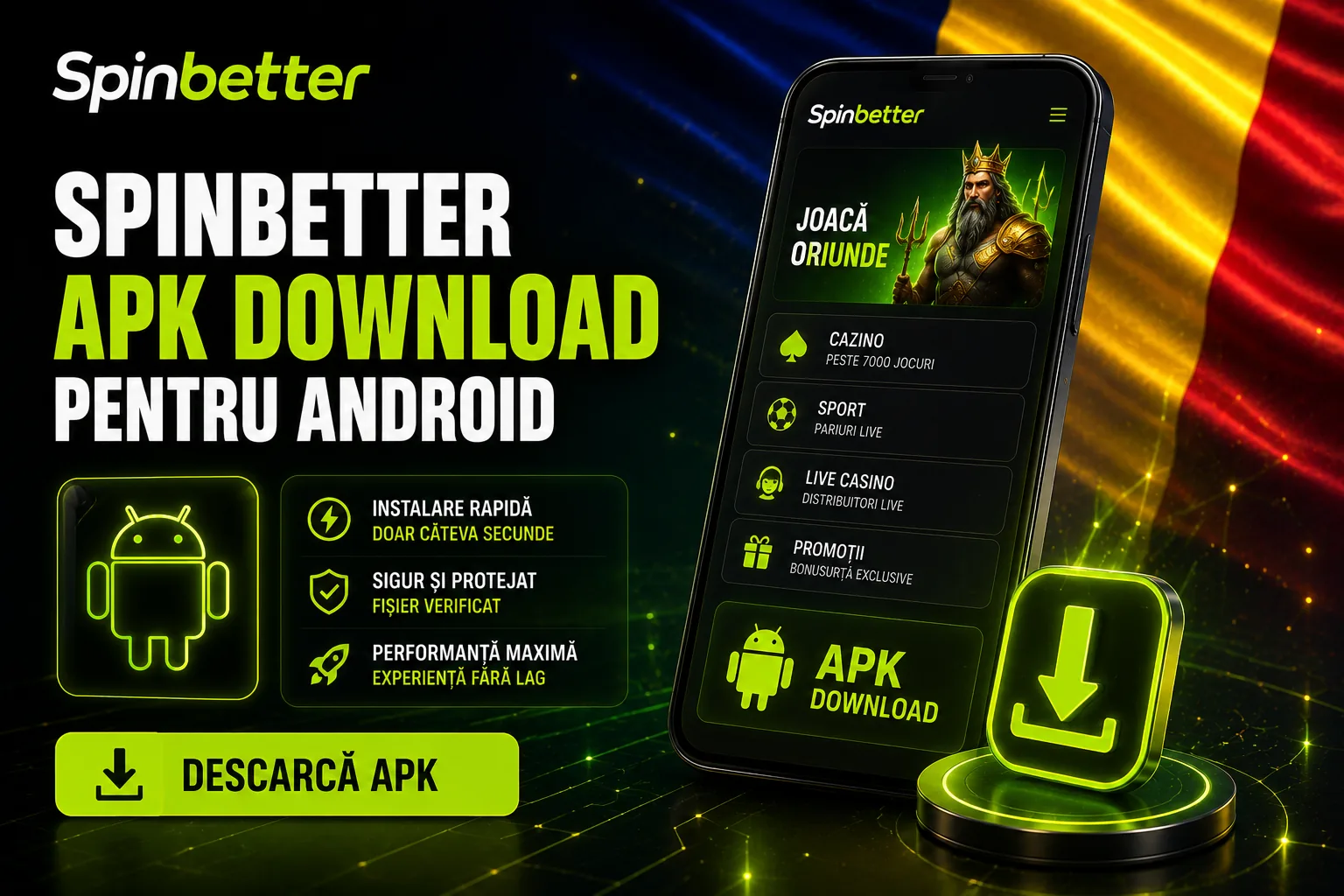 SpinBetter apk download pentru Android, pas cu pas