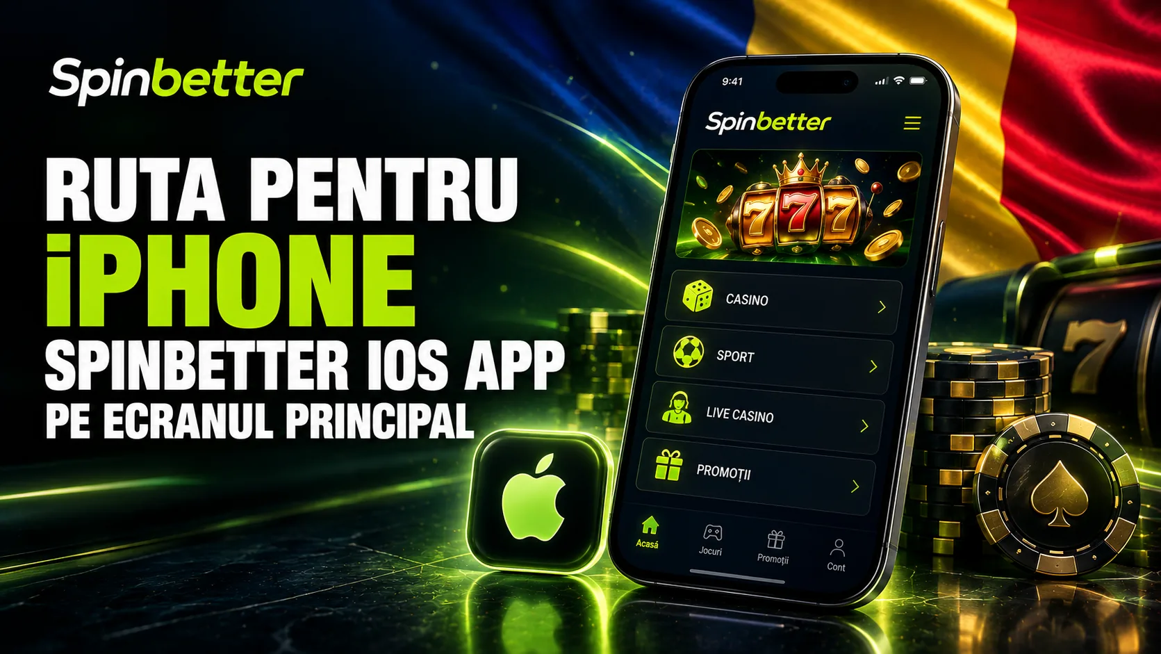 SpinBetter ios app pe iPhone: acces de pe ecranul principal
